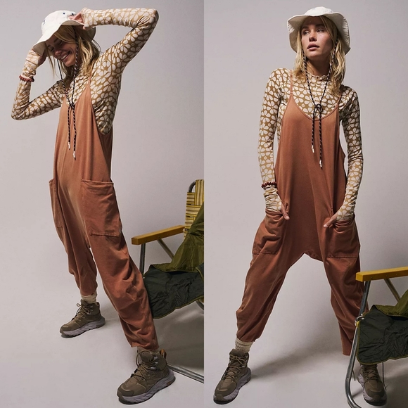 Free People Pants - OFFER New Free People FP Movement Hot Shot Onesie XS Jumpsuit Red Earth Romper